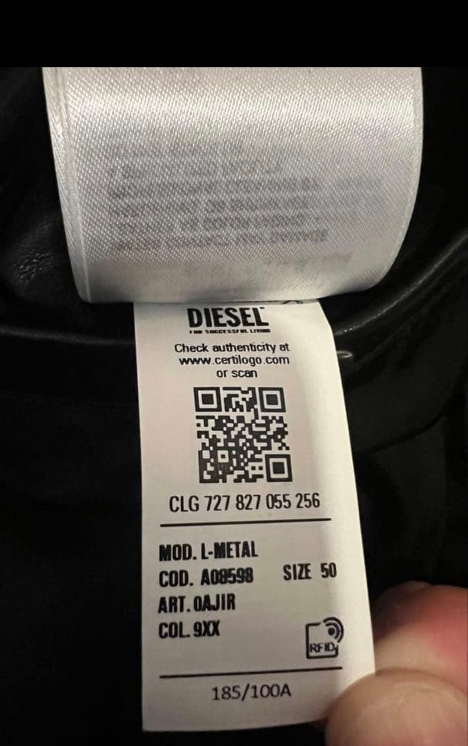 DIESEL レザージャケット　ディーゼル　レザーアウター　羊革