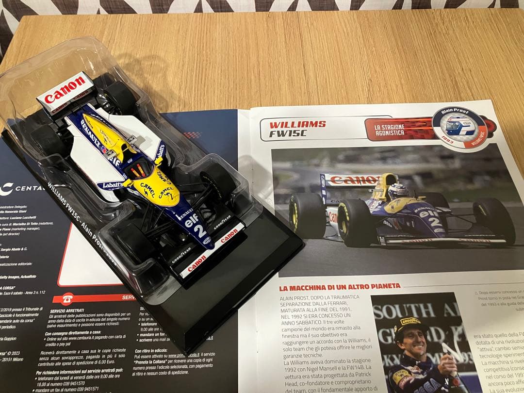 ラスト1台 camel仕様 ビッグスケールF1コレクション　FW15C プロスト