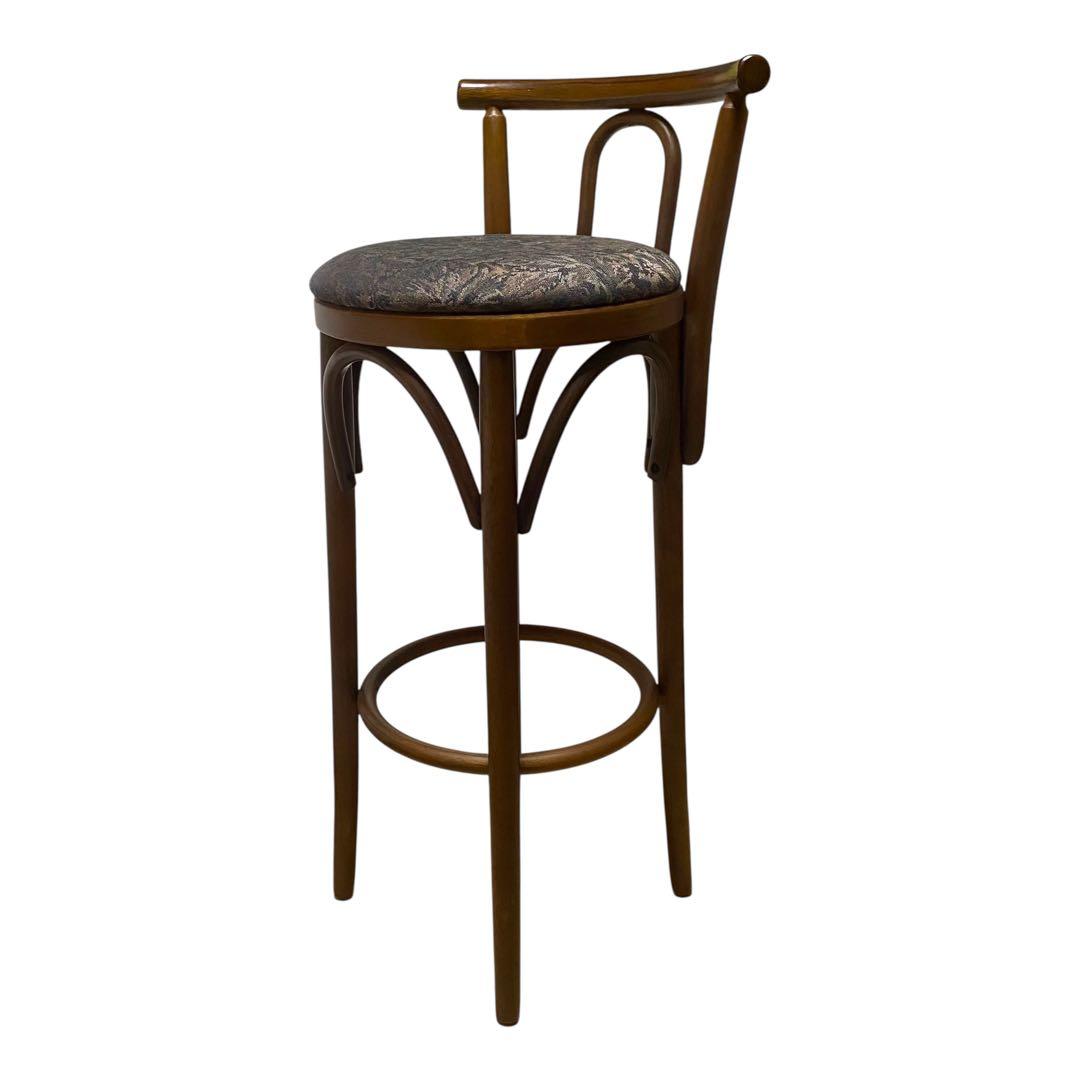 木製 カウンターチェア ハイバースツール 曲木デザイン クッション座面 ②