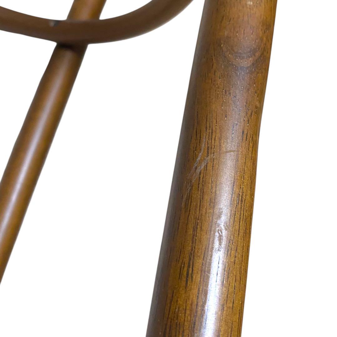 木製 カウンターチェア ハイバースツール 曲木デザイン クッション座面 ②