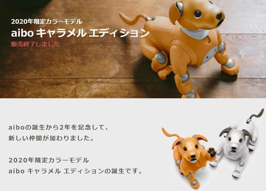 美品ソニー【aibo】アイボ/ロボット/ERS-1000 /キャラメル限定