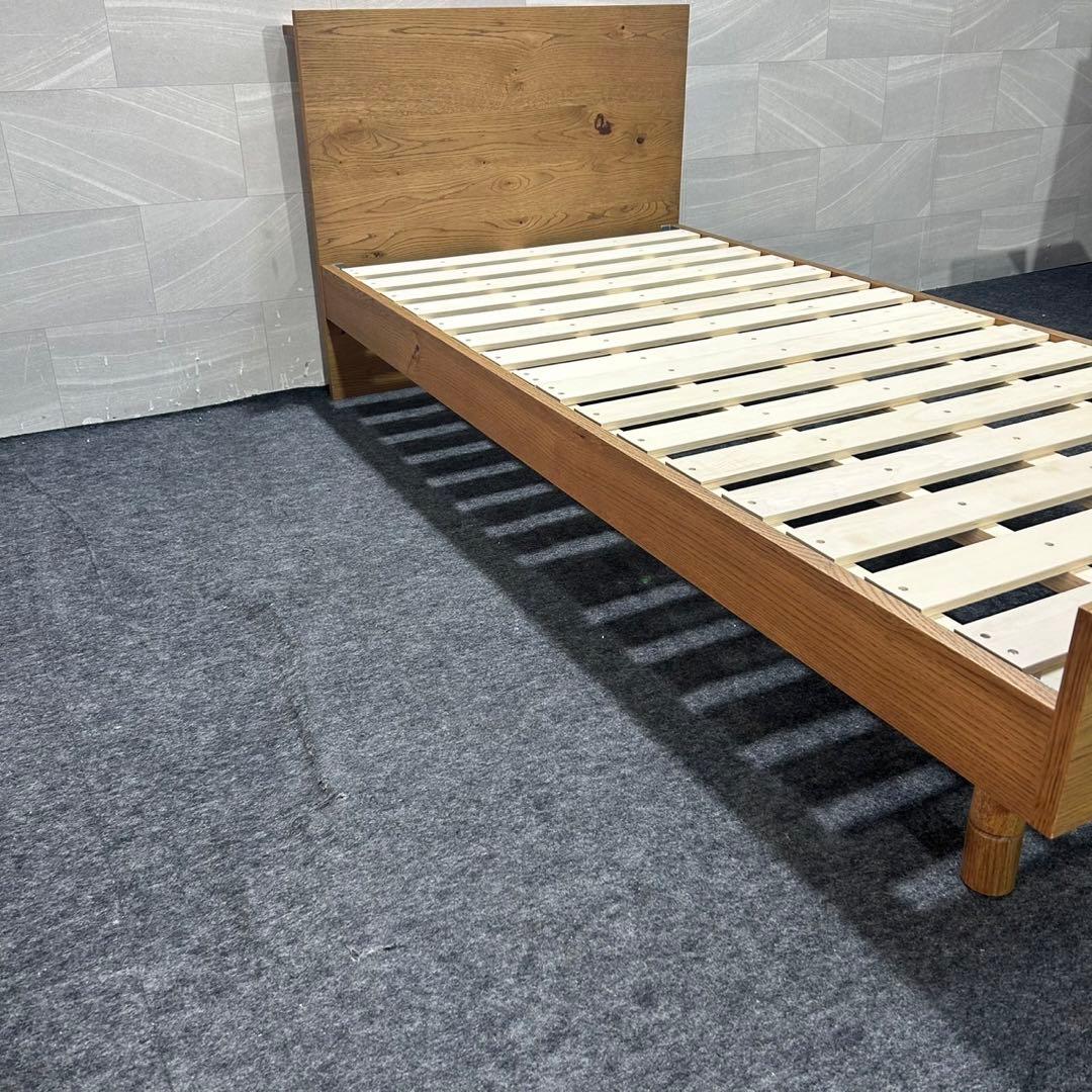 引取限定価格 unico ベッドフレーム シングル 天然木製 d3765