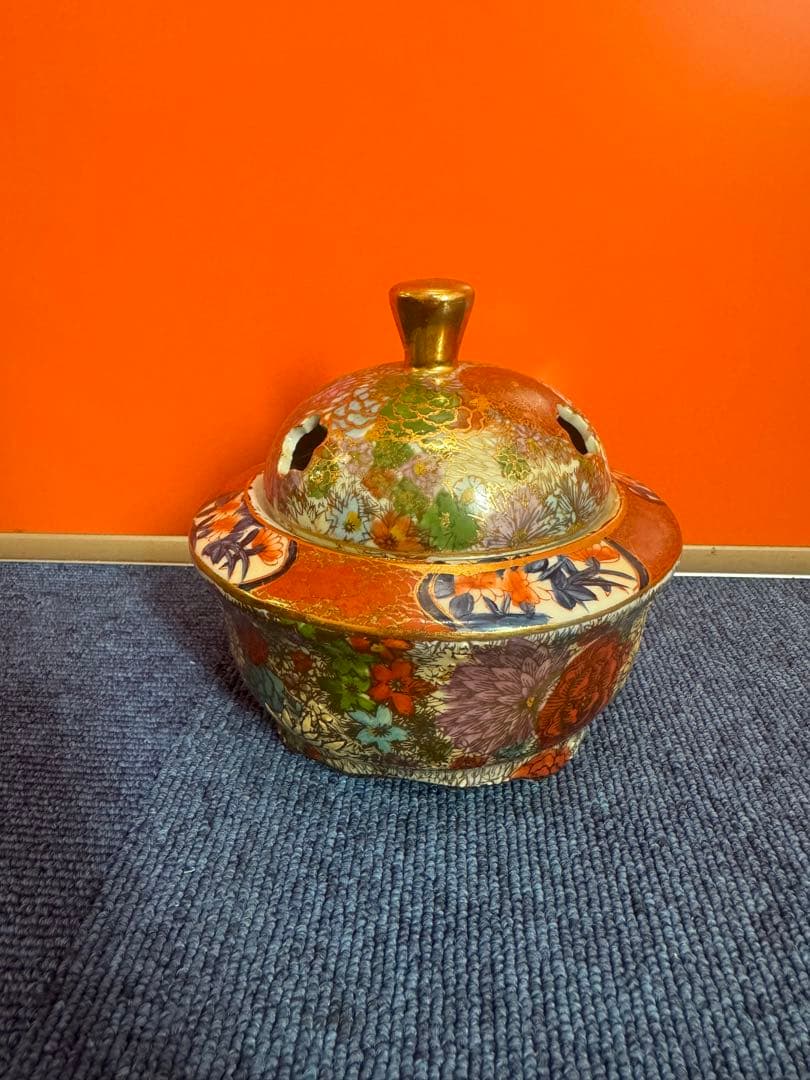 1677 金花詰　香炉　時代物