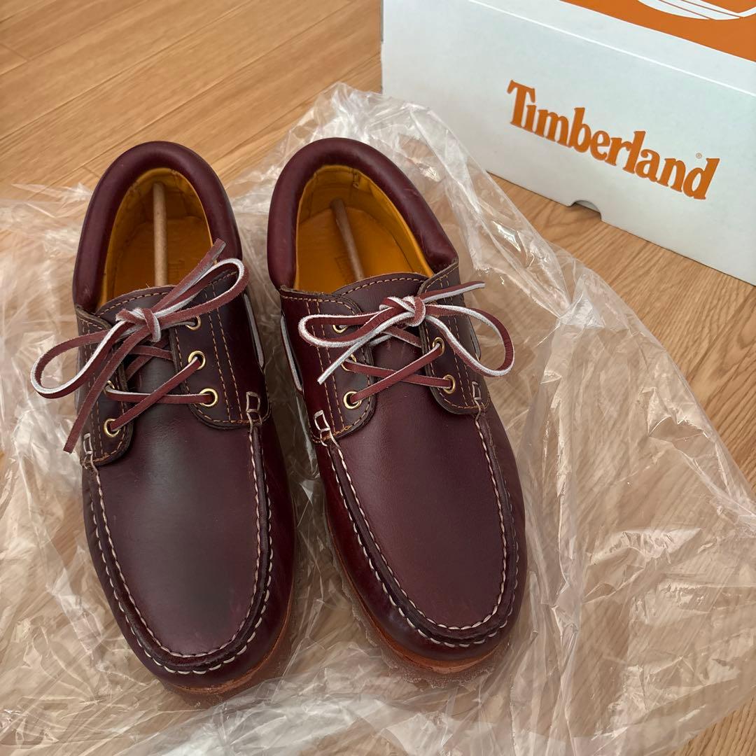 新品同様 Timberland スリーアイ ブラウン ティンバーランド モカシン