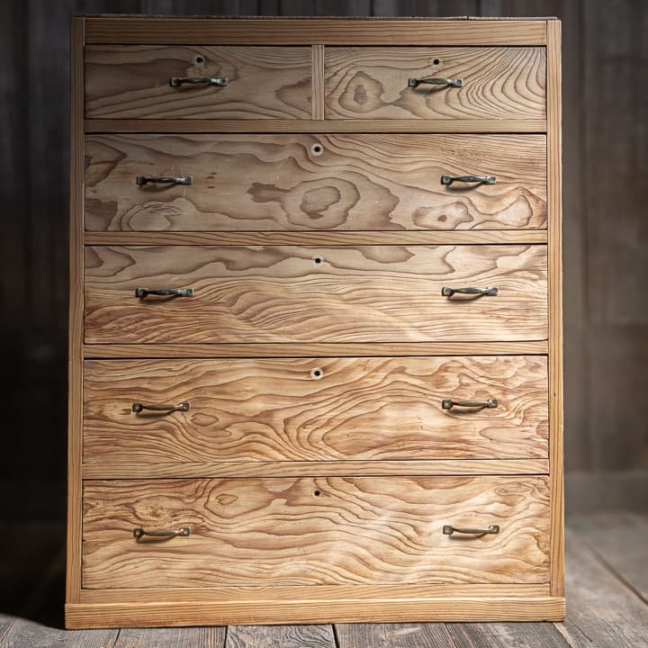 *商談中 [古家具] 木製たんす チェスト 幅820高1010奥行410 送料込