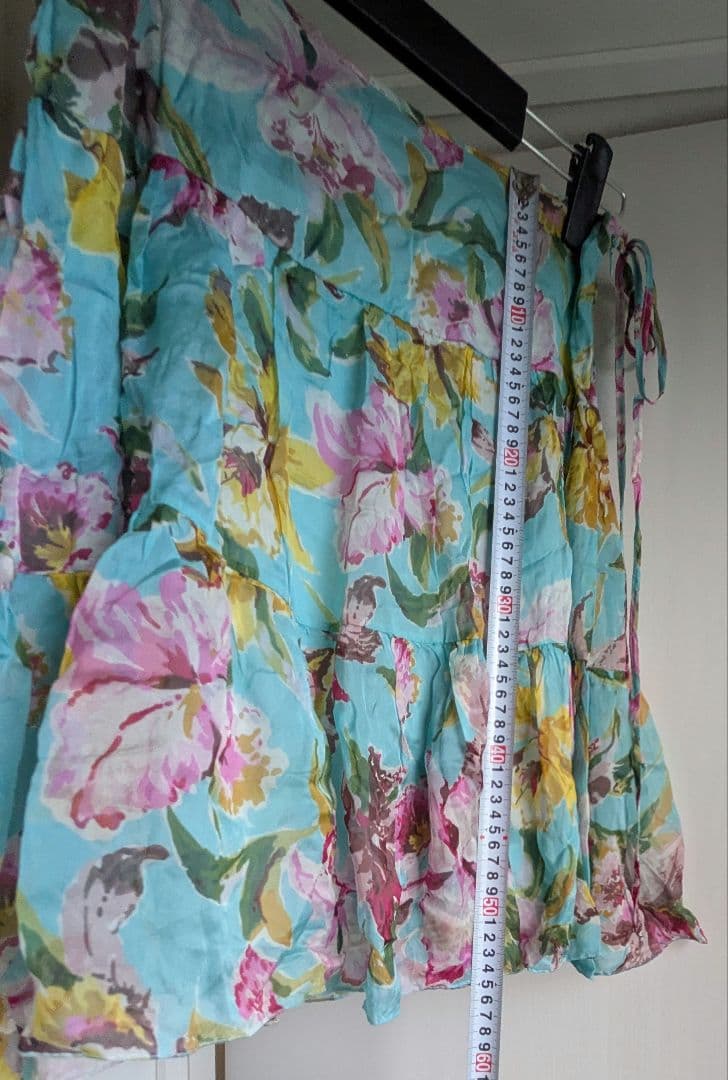 Blumarine 青花柄フリルスカート 約55cm