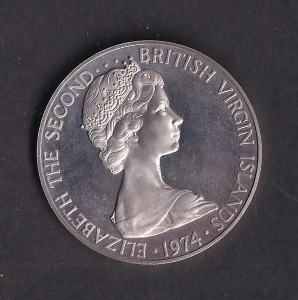 英領ヴァージン諸島 シルバープルーフダラ 1974年