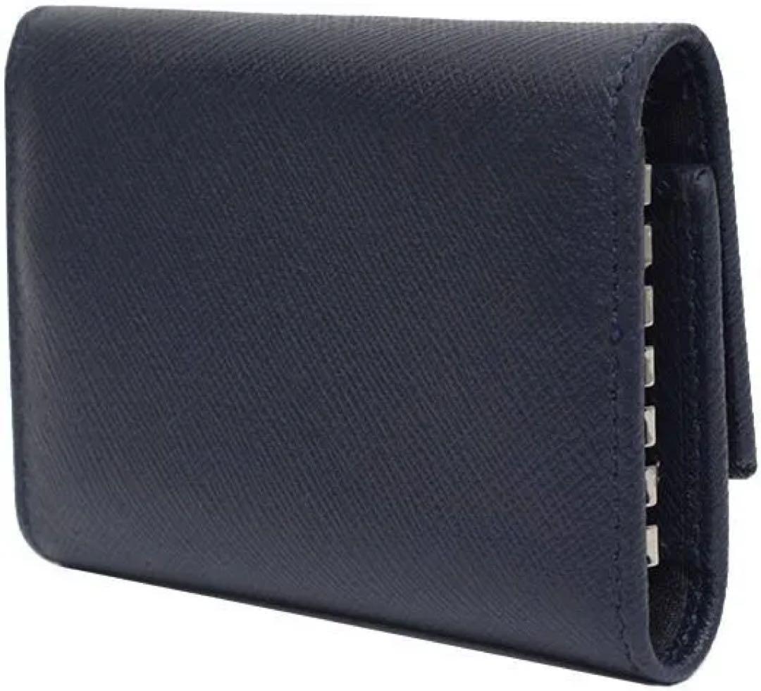 JIMMY CHOO ネイビー レザー キーケース