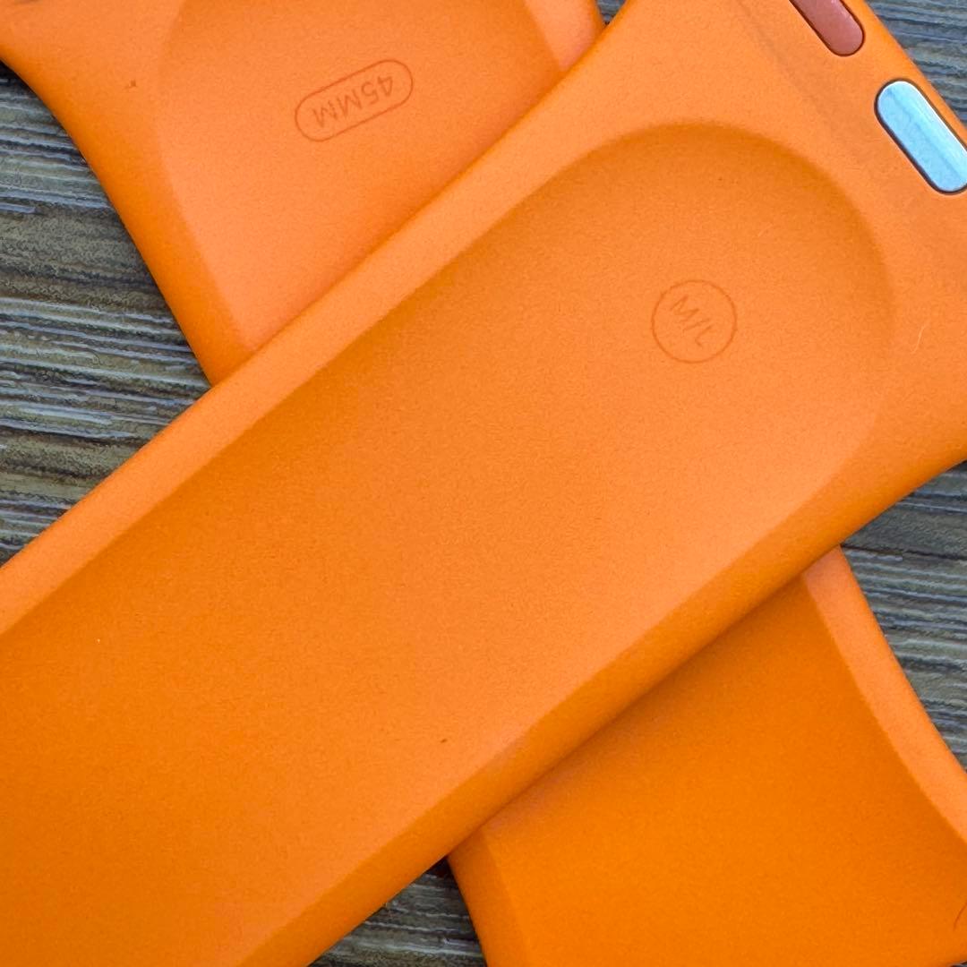 2247 Apple Watch エルメス　オレンジ　ラバー　スポーツ　シリコン