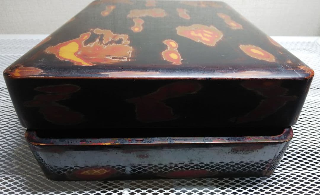 【紫檀】赤間関住 盛信作の硯　硯箱