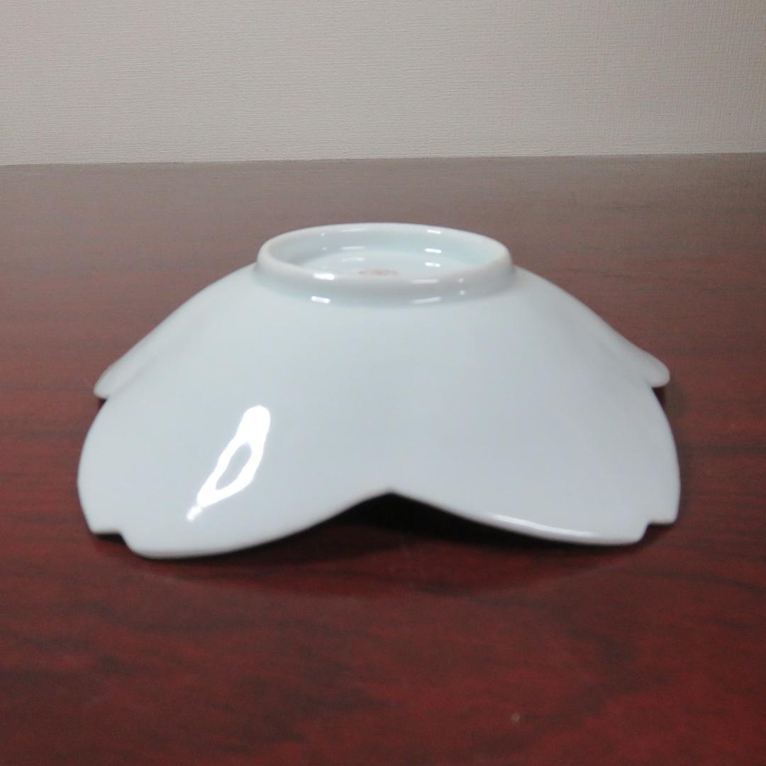 花型 中皿 白磁 色絵付 明治前後 鳳凰 希少品 4枚 古伊万里