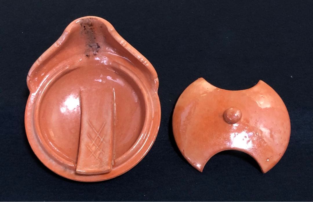 《R》茶道具 楽焼 赤楽 するめ瓦 油盞 和楽 短檠 夜咄 251225か3