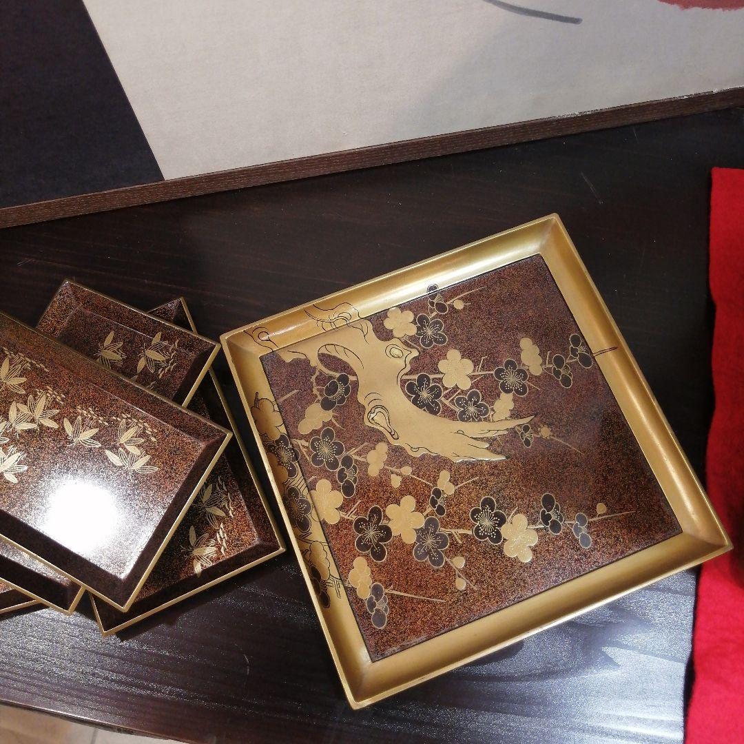 骨董　弁当箱　野点　茶道具　蒔絵　木製　木箱　正月飾り　大名　重箱