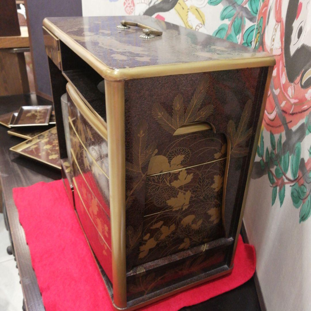 骨董　弁当箱　野点　茶道具　蒔絵　木製　木箱　正月飾り　大名　重箱