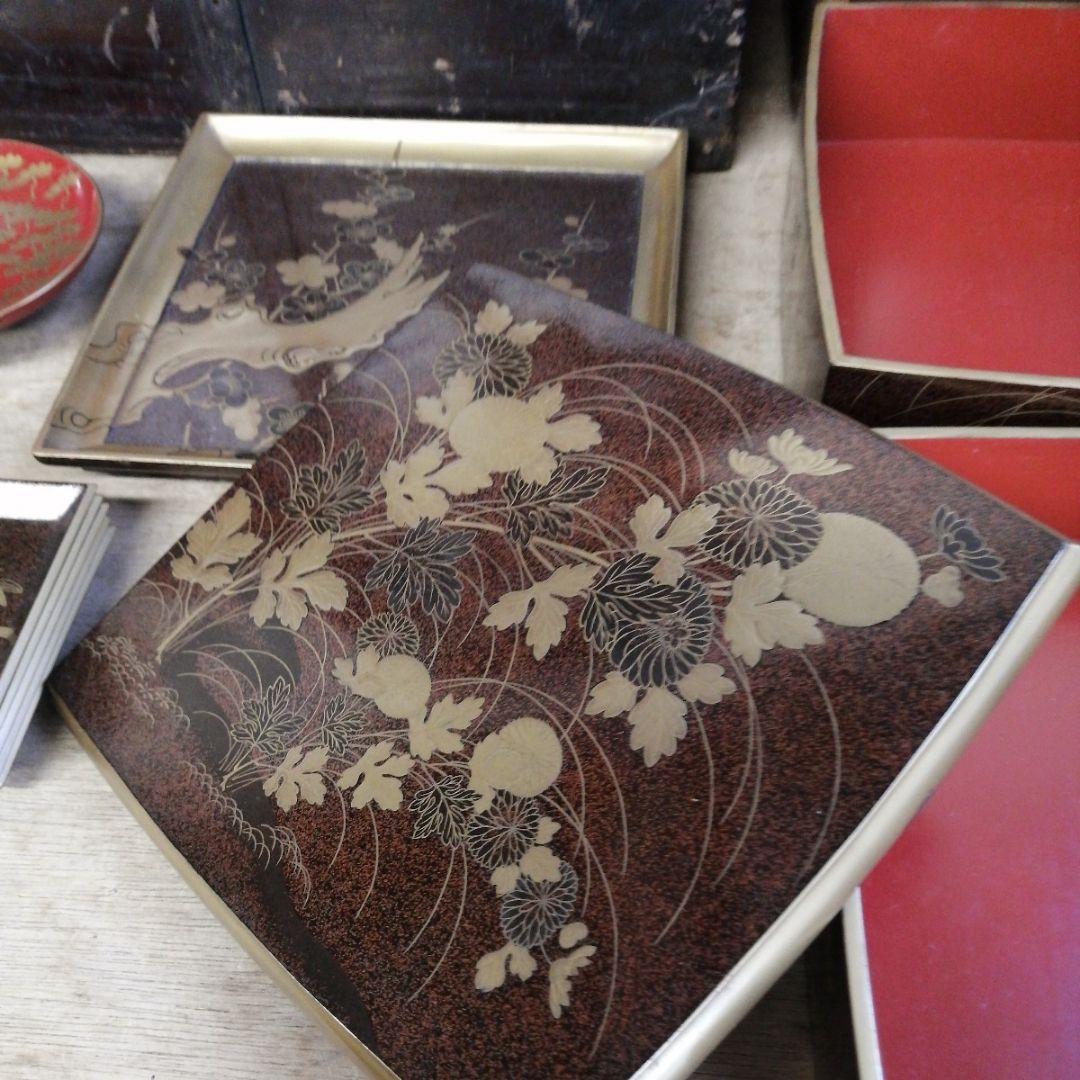 骨董　弁当箱　野点　茶道具　蒔絵　木製　木箱　正月飾り　大名　重箱