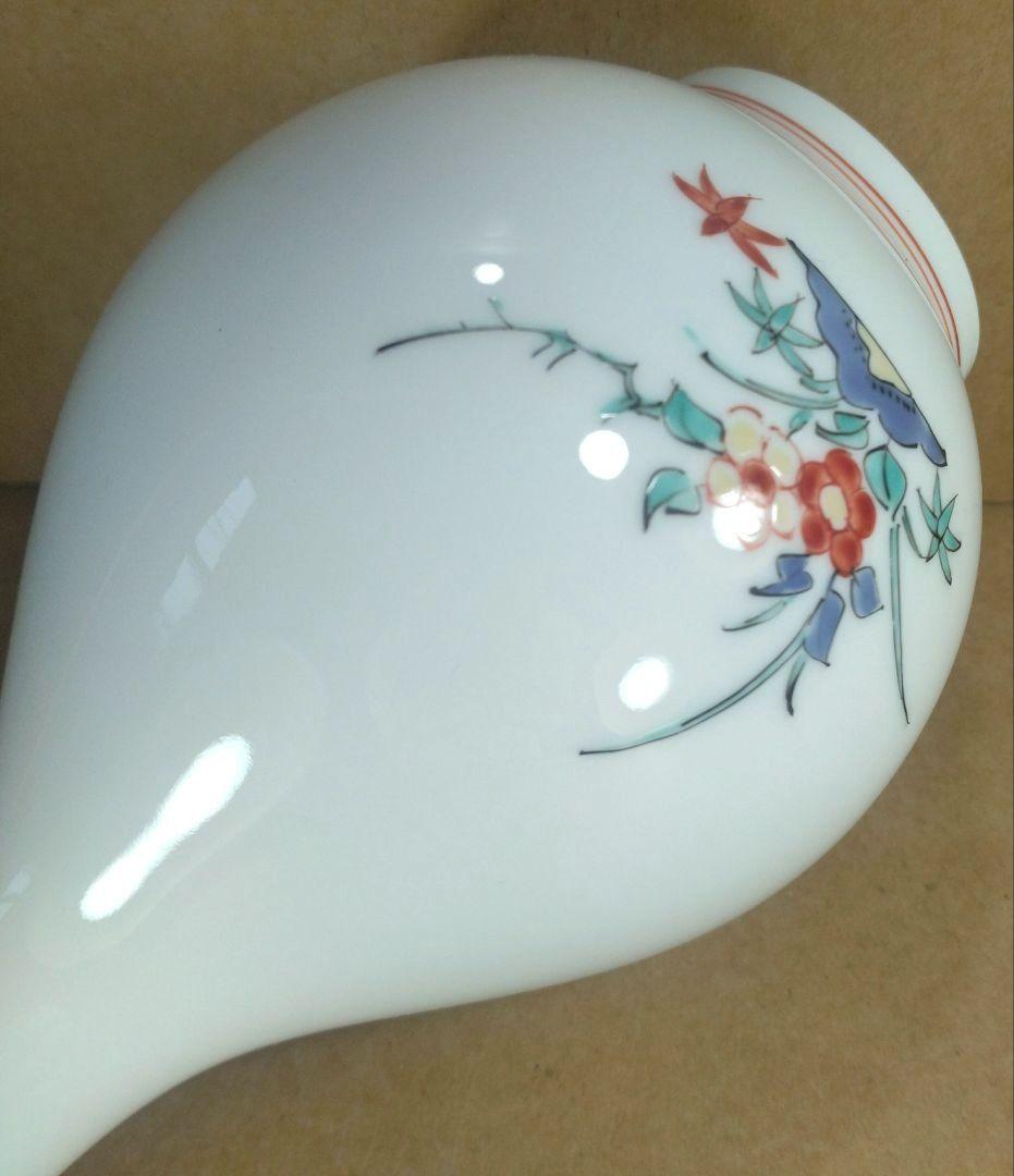 【本物保証】十四代 酒井田柿右衛門(人間国宝) 錦梅鳥文一輪生 共箱 未使用品