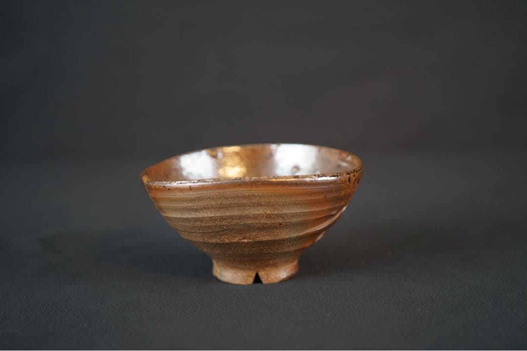 常滑の名工 滝田椿渓 真焼 茶碗 共箱 茶道具