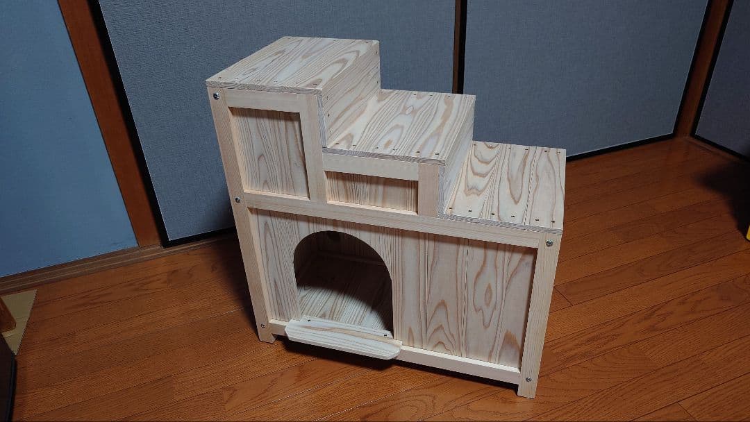 ㉚★アンジぇ★キャットハウス★階段タイプ★ハンドメイド★猫★猫小屋