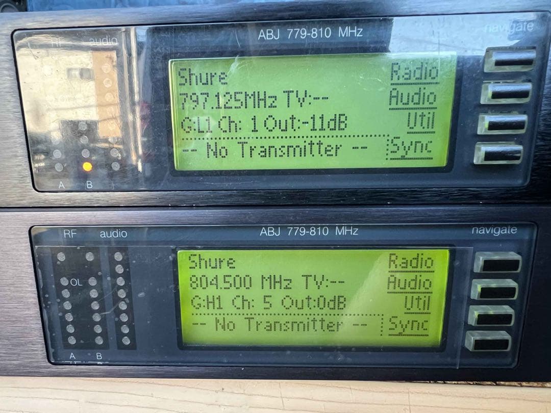 Shure UR4S x2 ABJ 779-810 MHz ワイヤレス2台セット