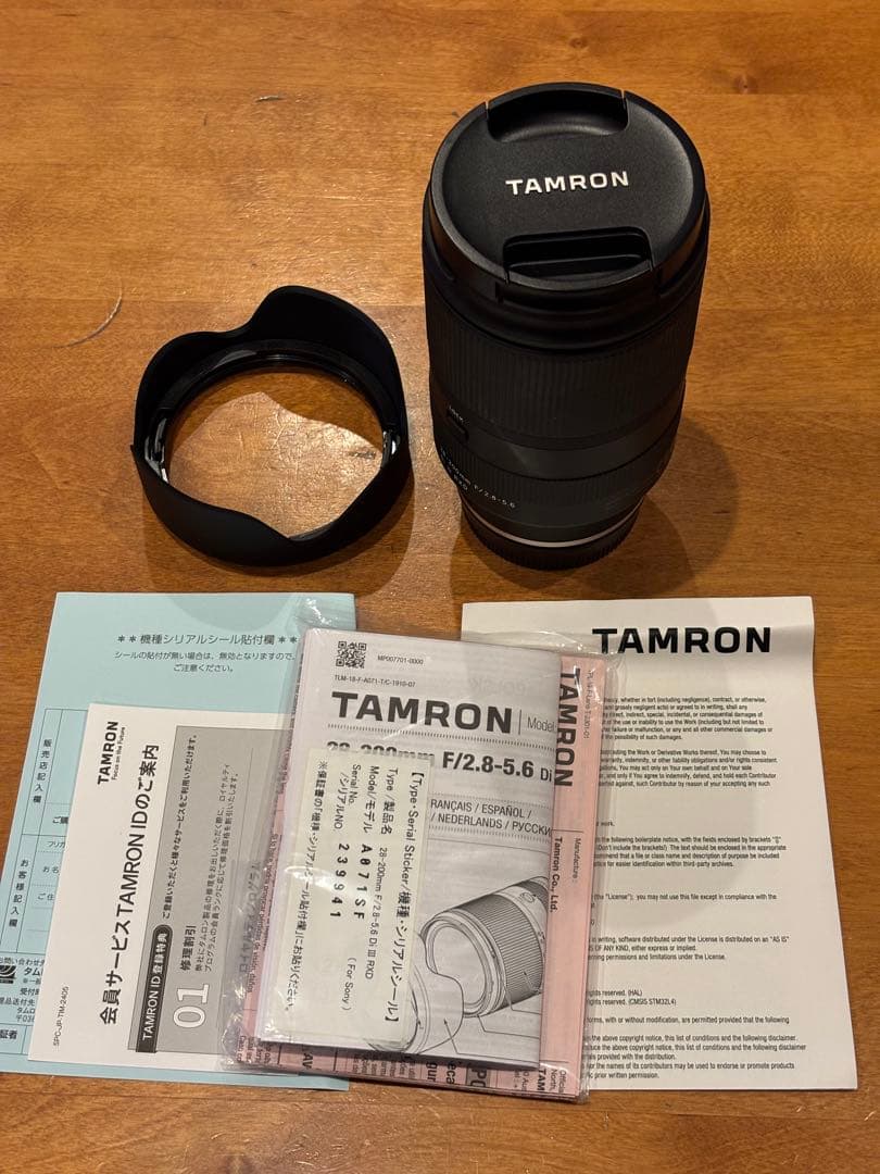 新品 TAMRON 28-200mm F/2.8-5.6 DI III RXD