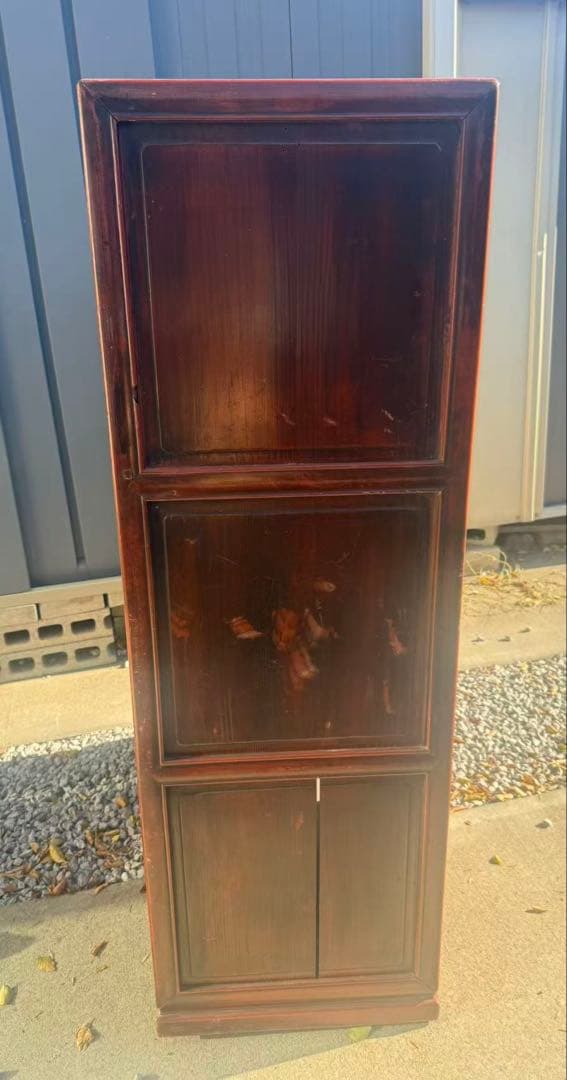 中国　清時代末期〜民国期　箪笥　漆金彫　福建省　アンティーク家具251215