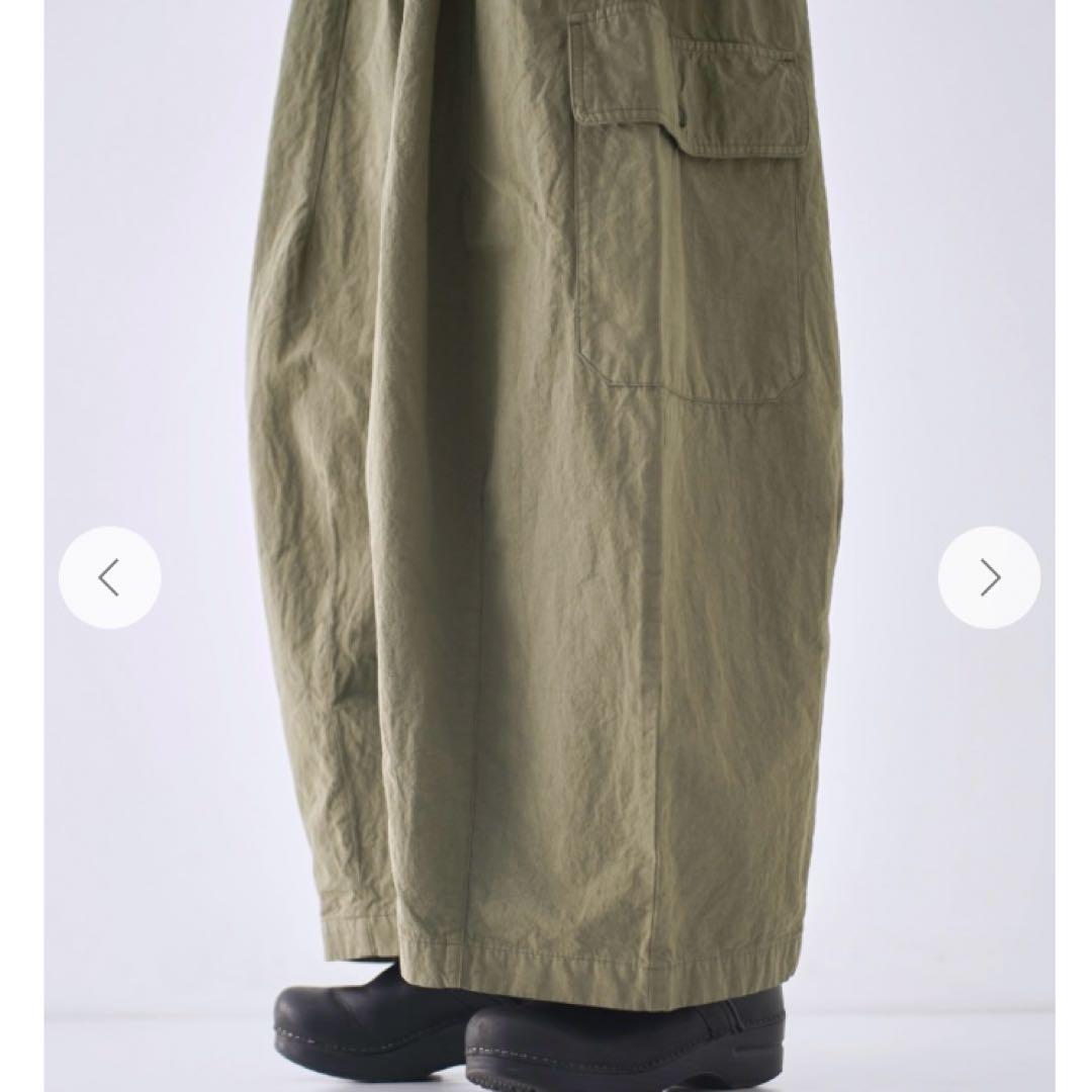 ネストローブ　コットンリネンウェザーバレルパンツ