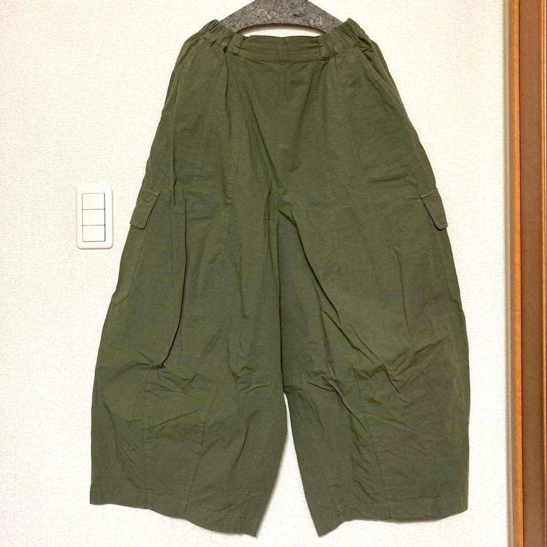 ネストローブ　コットンリネンウェザーバレルパンツ