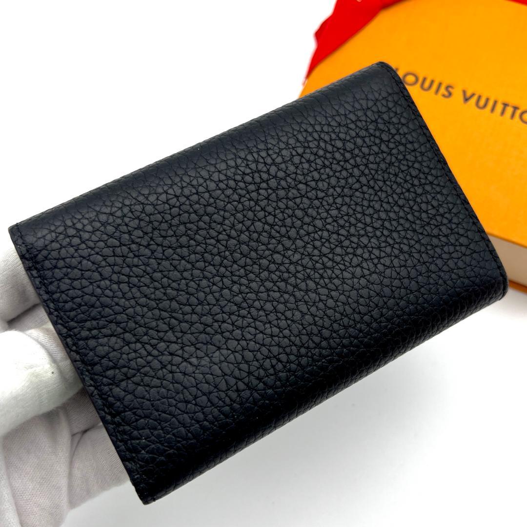 【超極美品】ルイヴィトン ポルトフォイユ カプシーヌ コンパクト 黒 A658