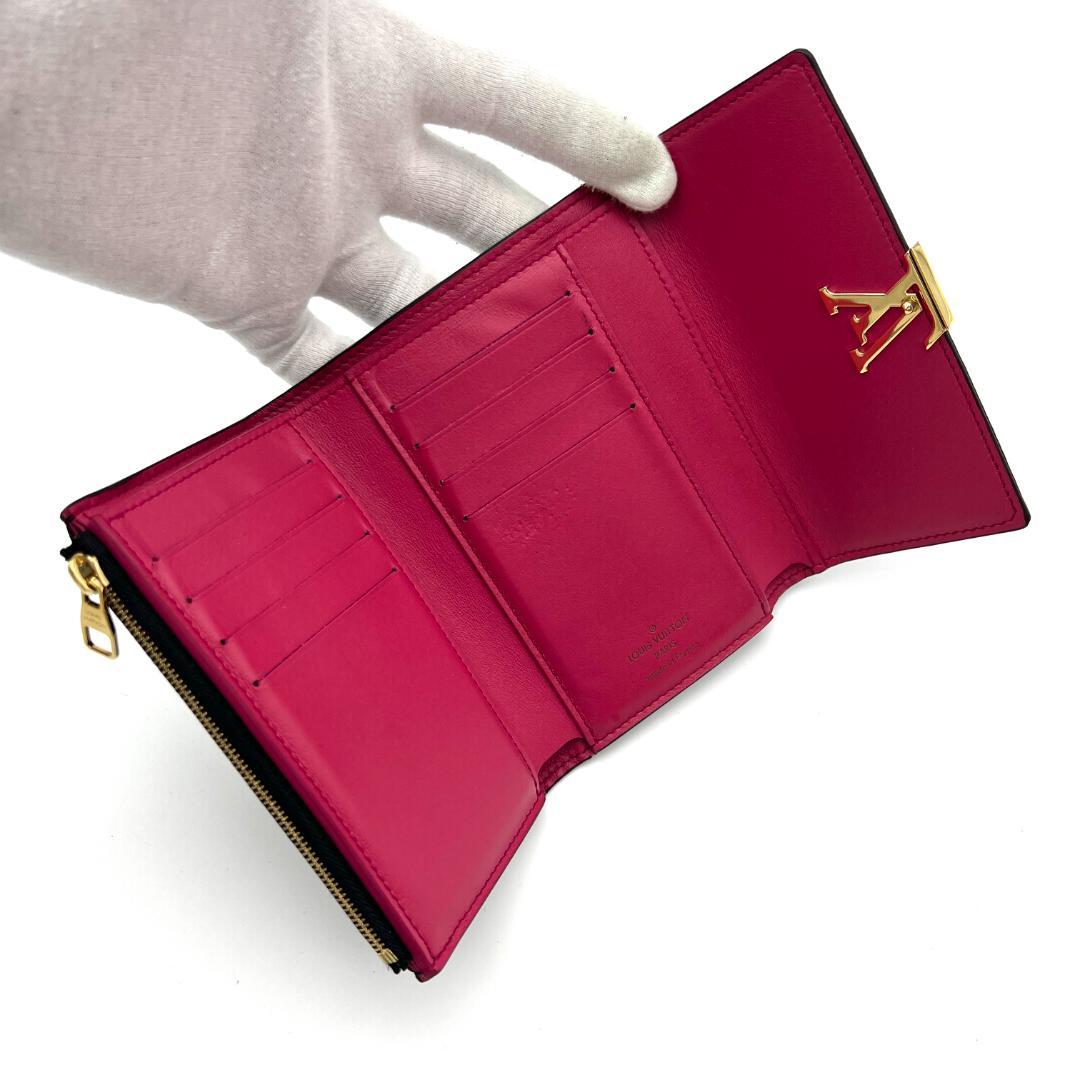 【超極美品】ルイヴィトン ポルトフォイユ カプシーヌ コンパクト 黒 A658