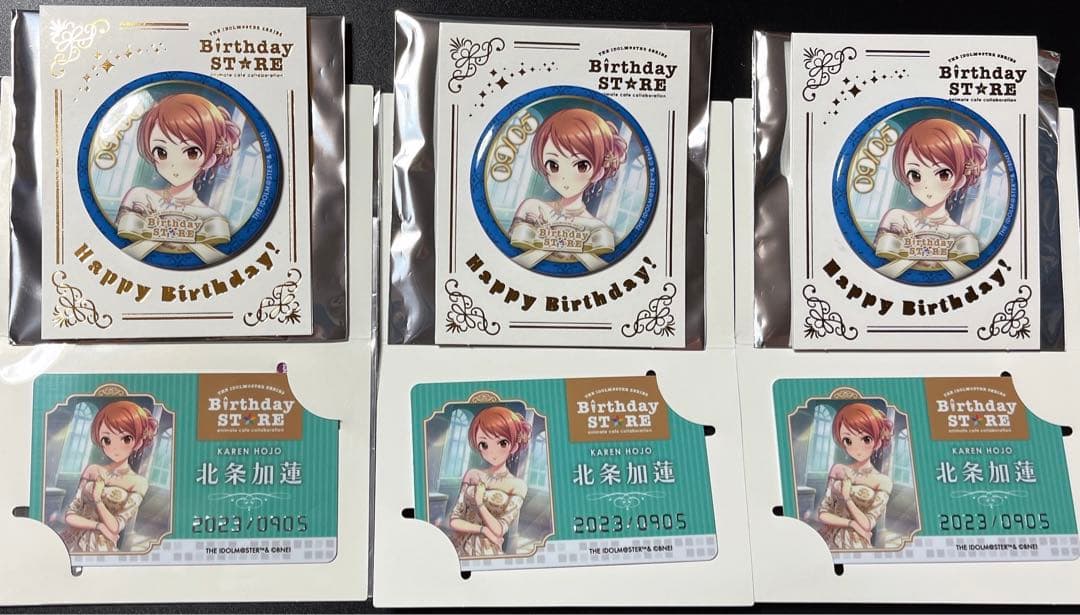 アイドルマスター　バースデーストア　北条加蓮 缶バッジ　カード　セット