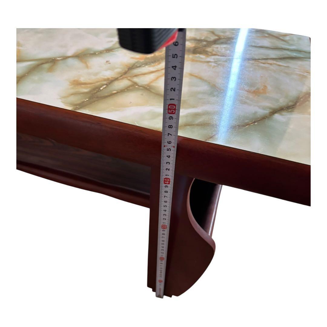 昭和レトロ 大理石柄 木製センターテーブル 応接間 アンティーク古家具