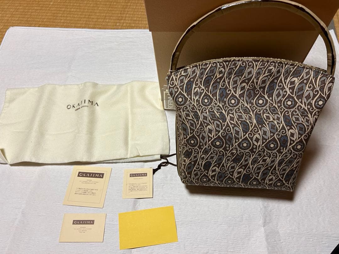 最終お値下げです。和装用バッグ グレー系　岡重　OKAJIMA 新品　未使用