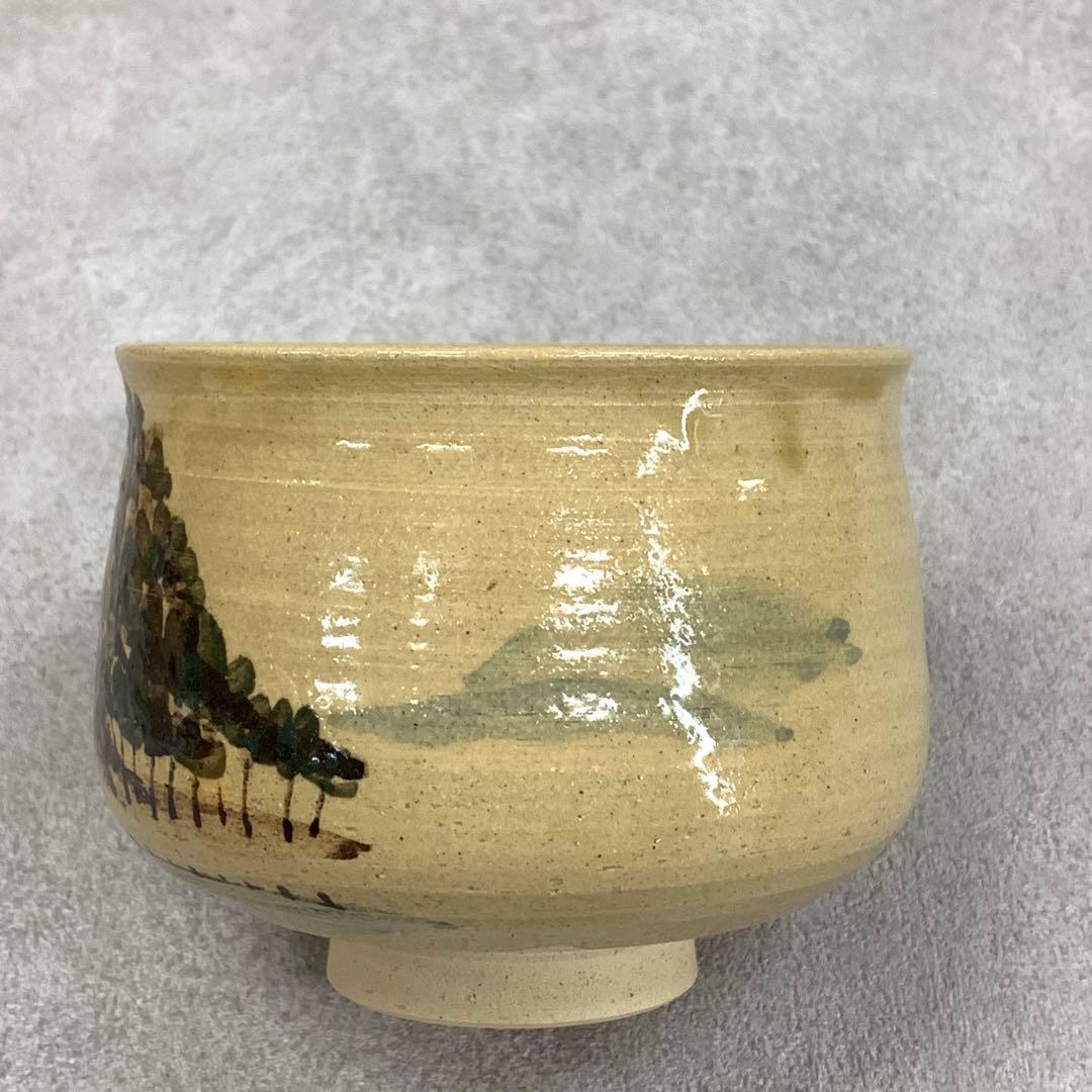 茶碗 土屋善四郎 舟つきの松 共箱 雲善窯 布志名 茶道具 抹茶 和食器