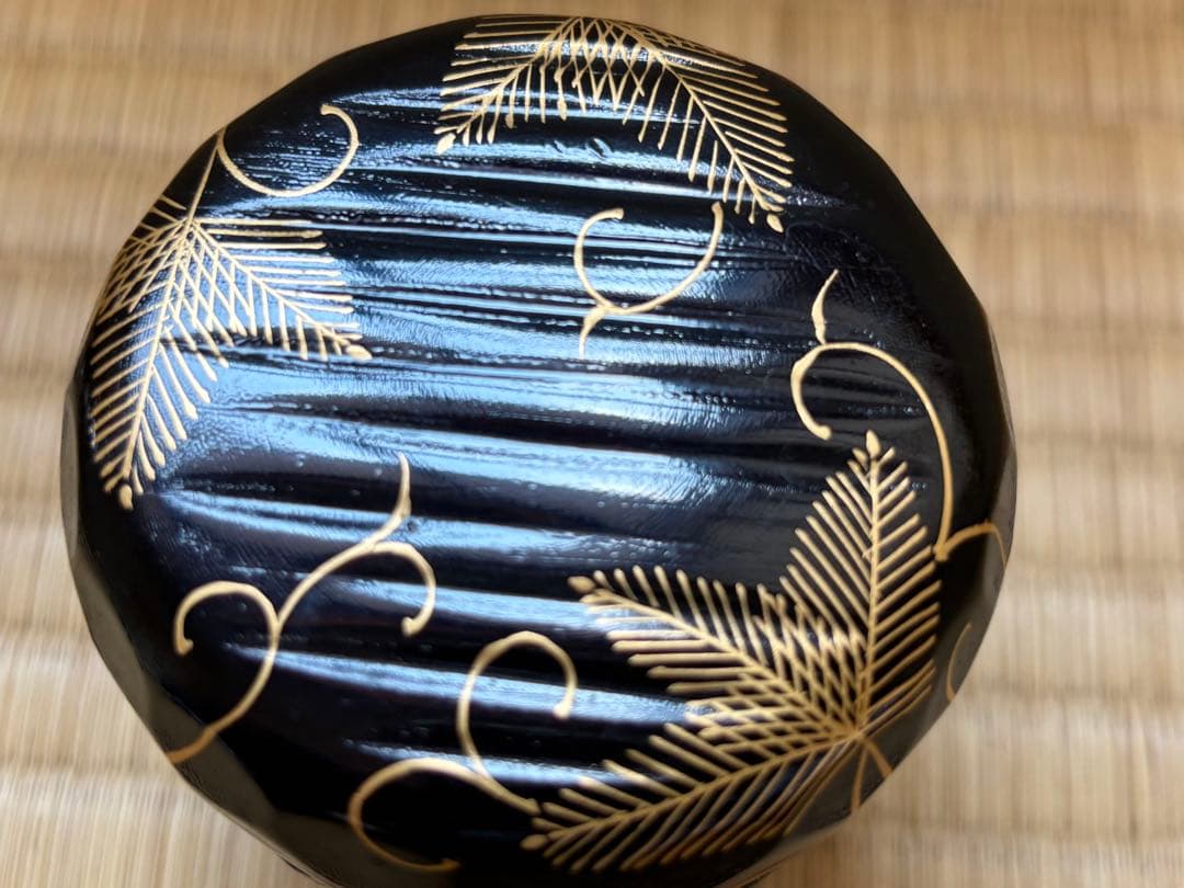 茶道具 棗 中棗 松唐草蒔絵 折撓 輪島塗 陽斎