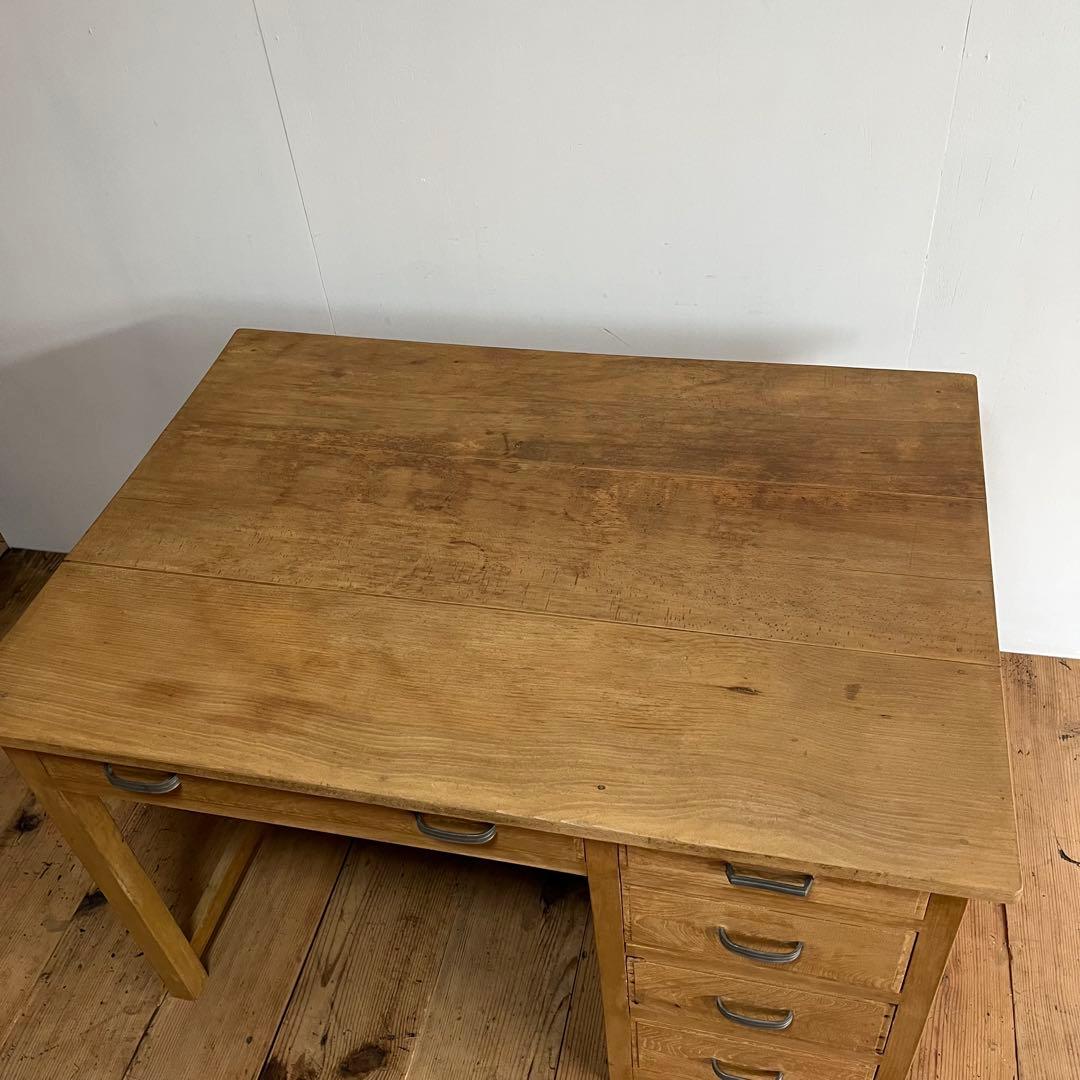 アンティーク 片袖机 デスク テーブル モダン レトロ