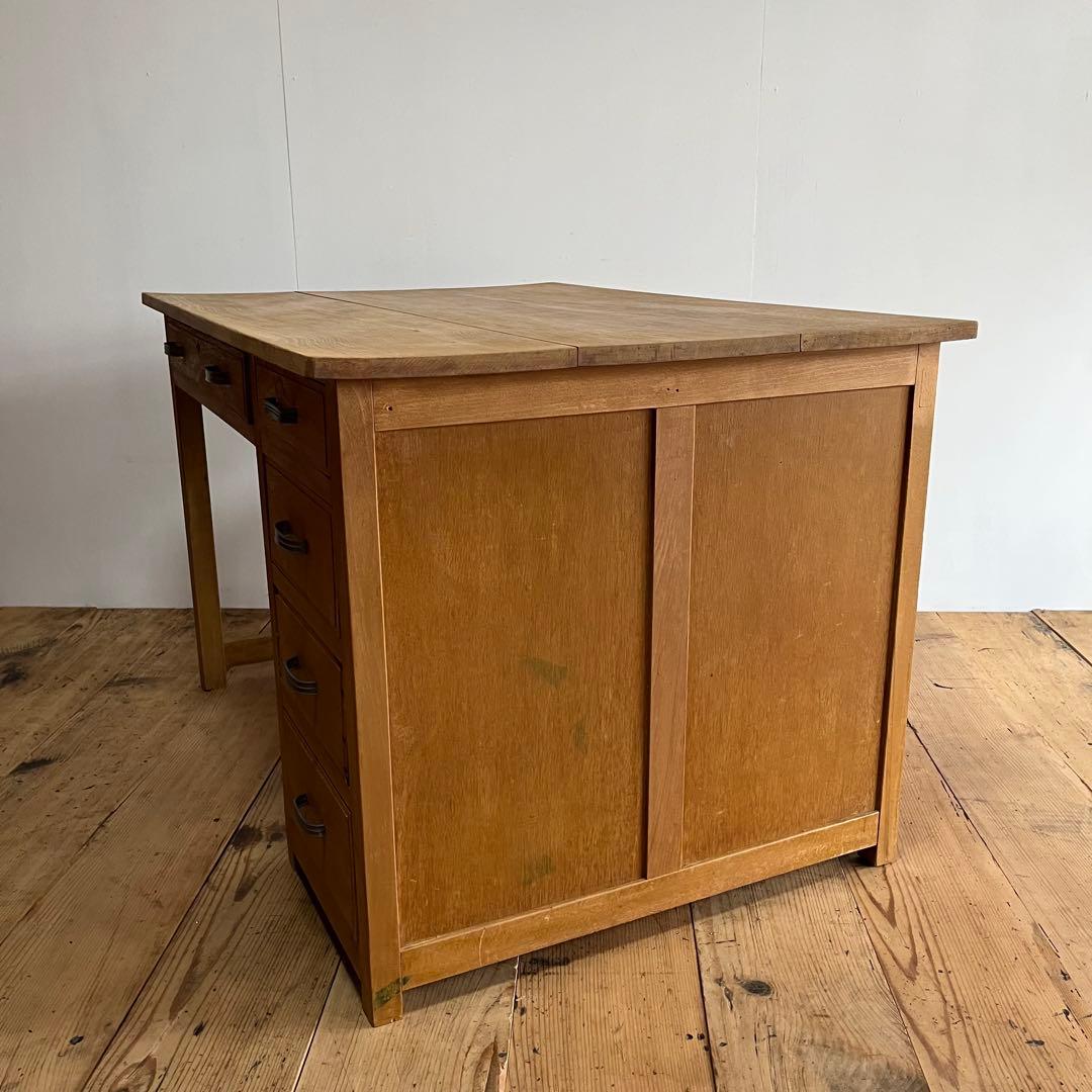 アンティーク 片袖机 デスク テーブル モダン レトロ