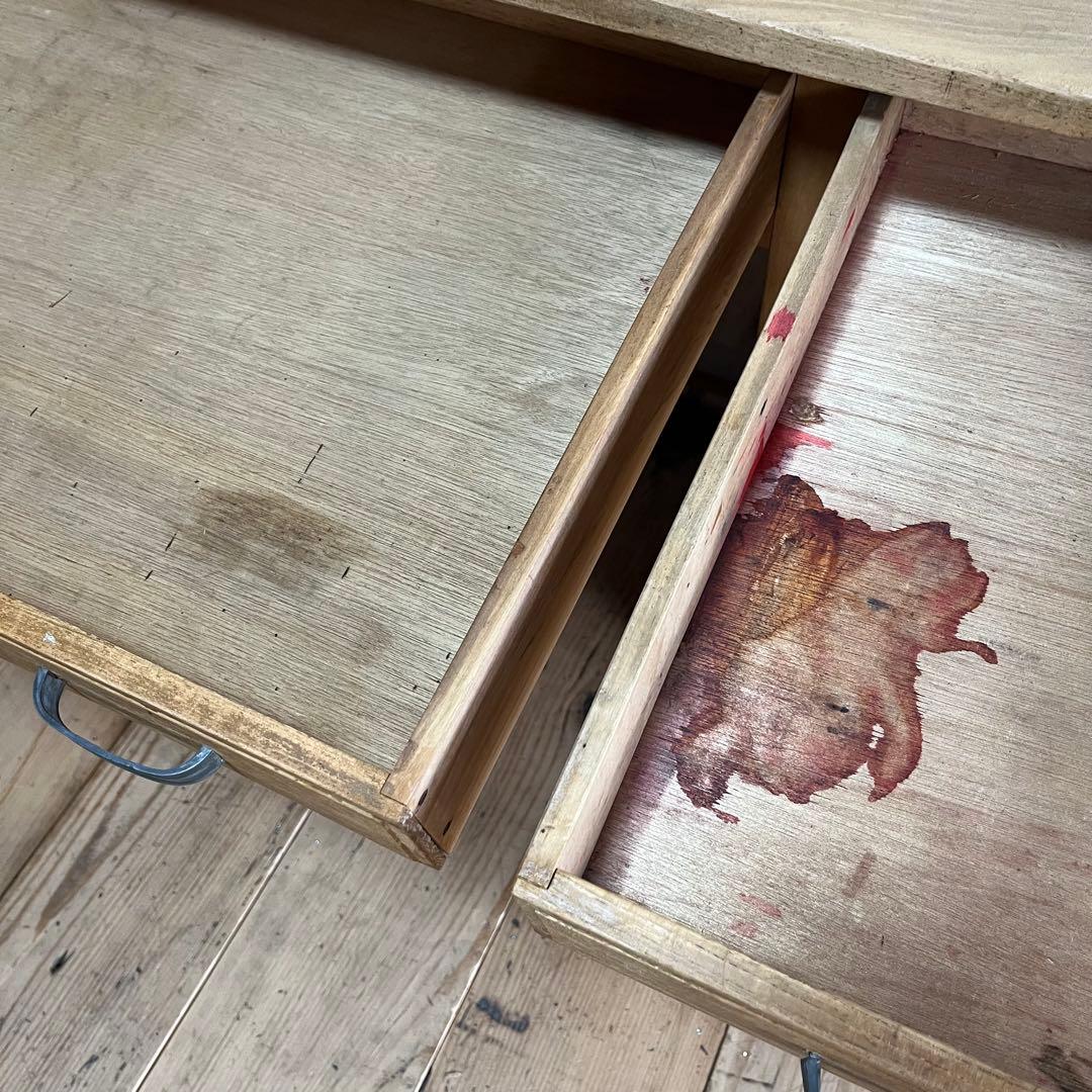 アンティーク 片袖机 デスク テーブル モダン レトロ