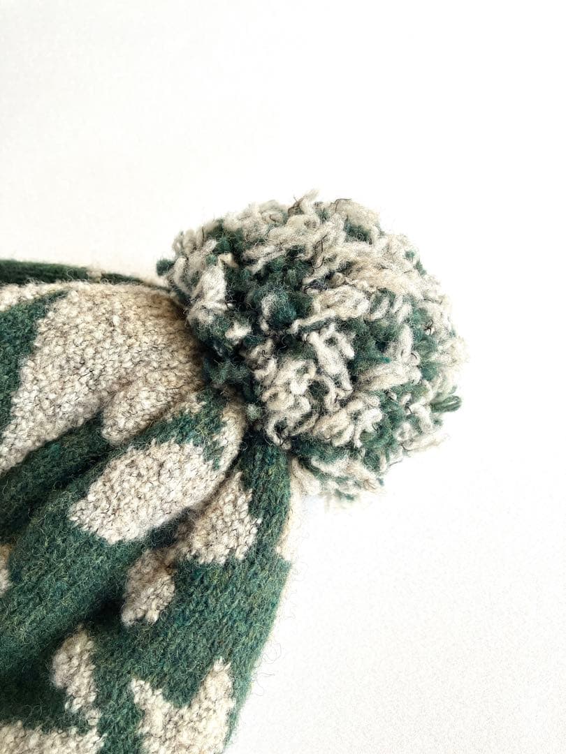 【美品】Vivienne Westwood ウールニット帽　グレージュ オリーブ