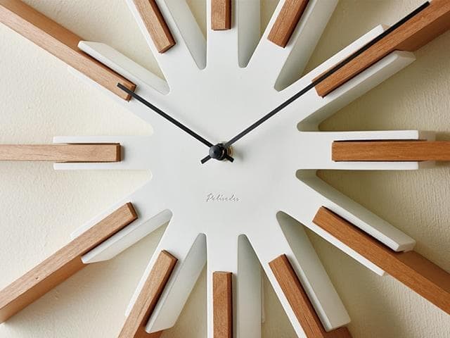 【新品】 インターフォルム 掛け時計 シリオ CL-3346 ホワイト 44㎝