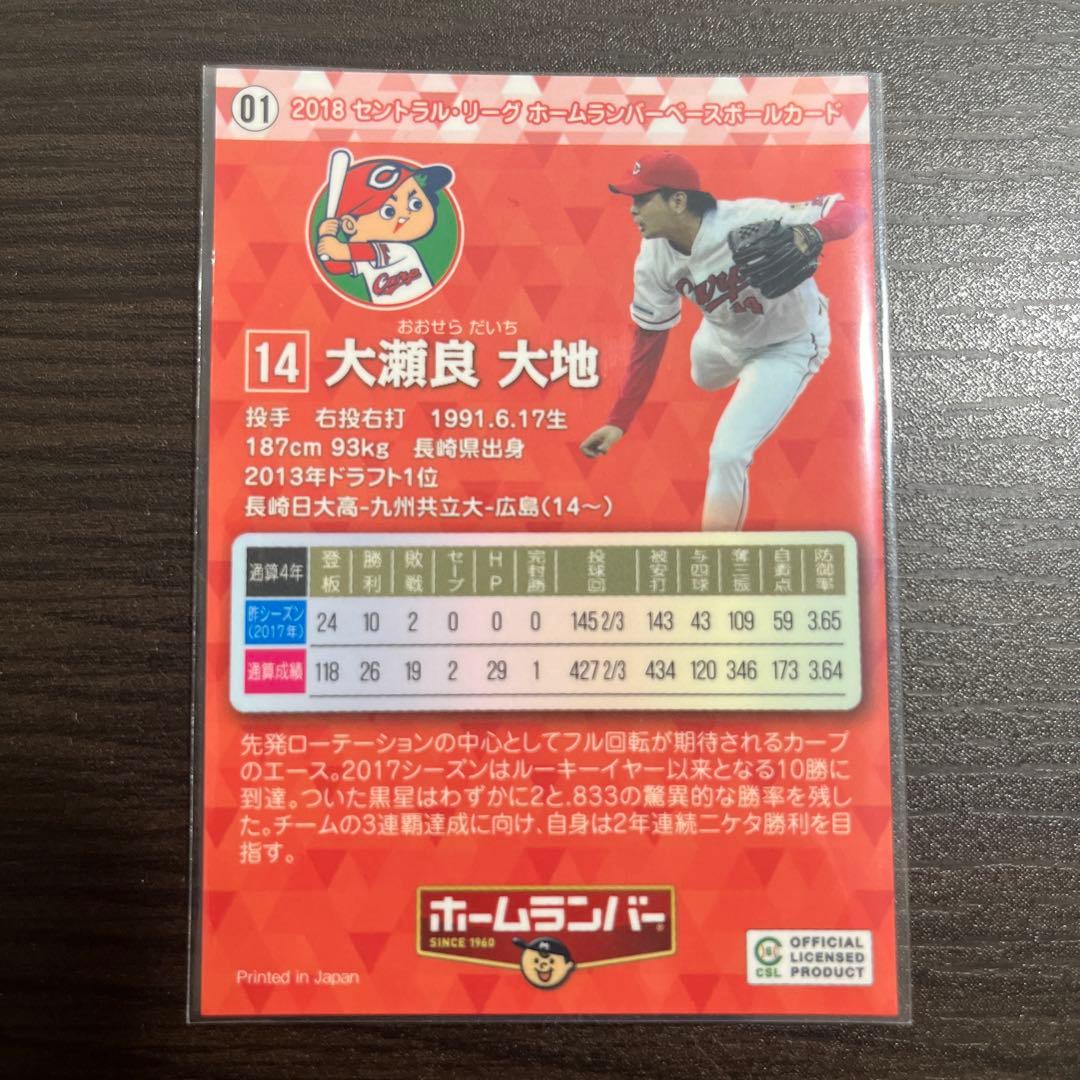 メイトー ホームランバー 2018 広島 大瀬良 キラカードバージョン