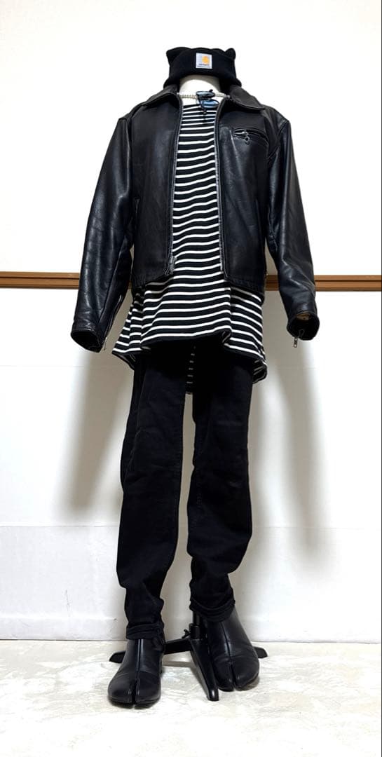 美品✨schott 642 レザージャケット　シングルライダース　牛革　38 黒