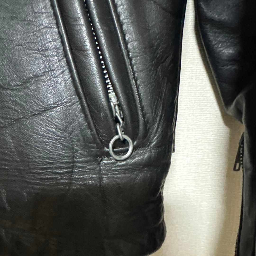 美品✨schott 642 レザージャケット　シングルライダース　牛革　38 黒