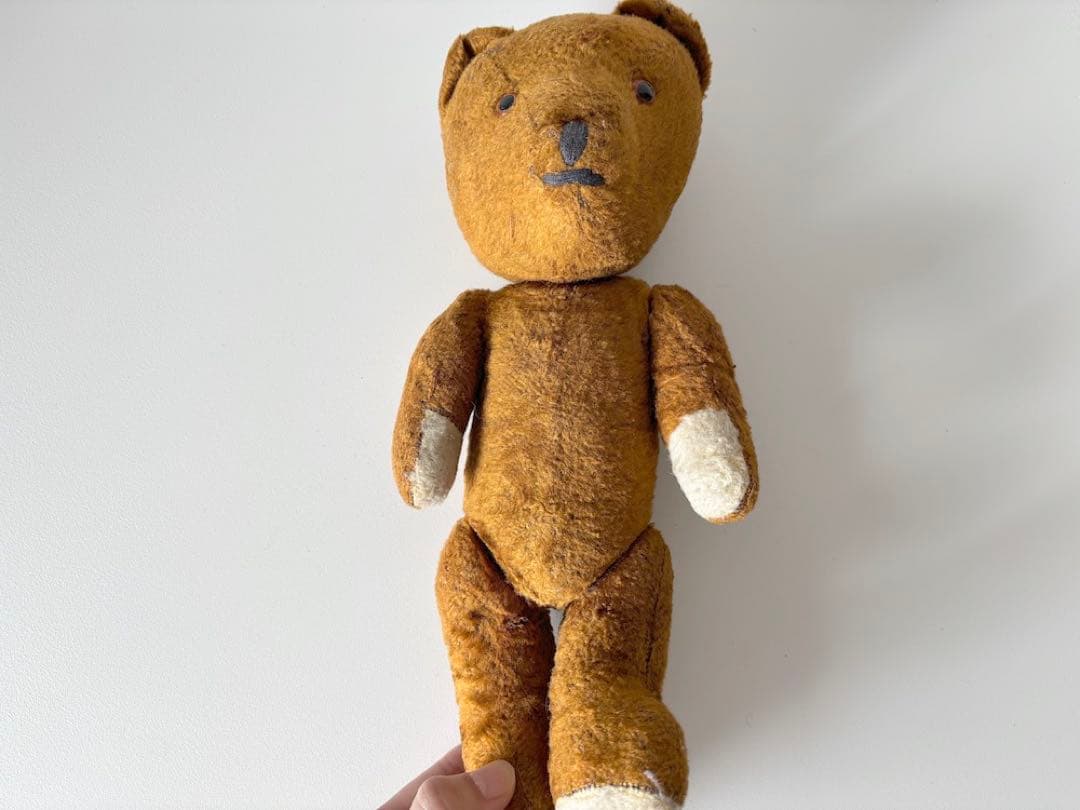 【フランス】素朴なアンティークテディベア / キャラメル色