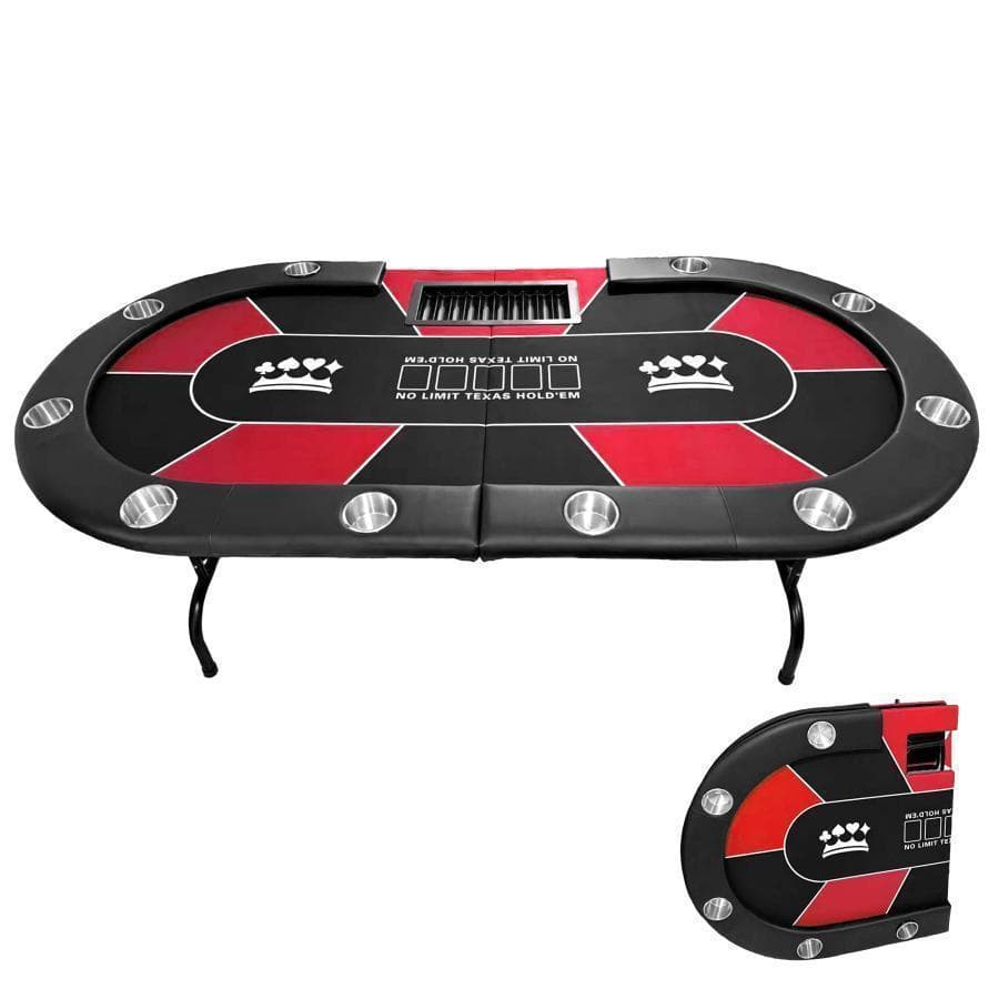 2653新品*ポーカーテーブル10人対応カジノ チップラック ドリンクホルダー黒