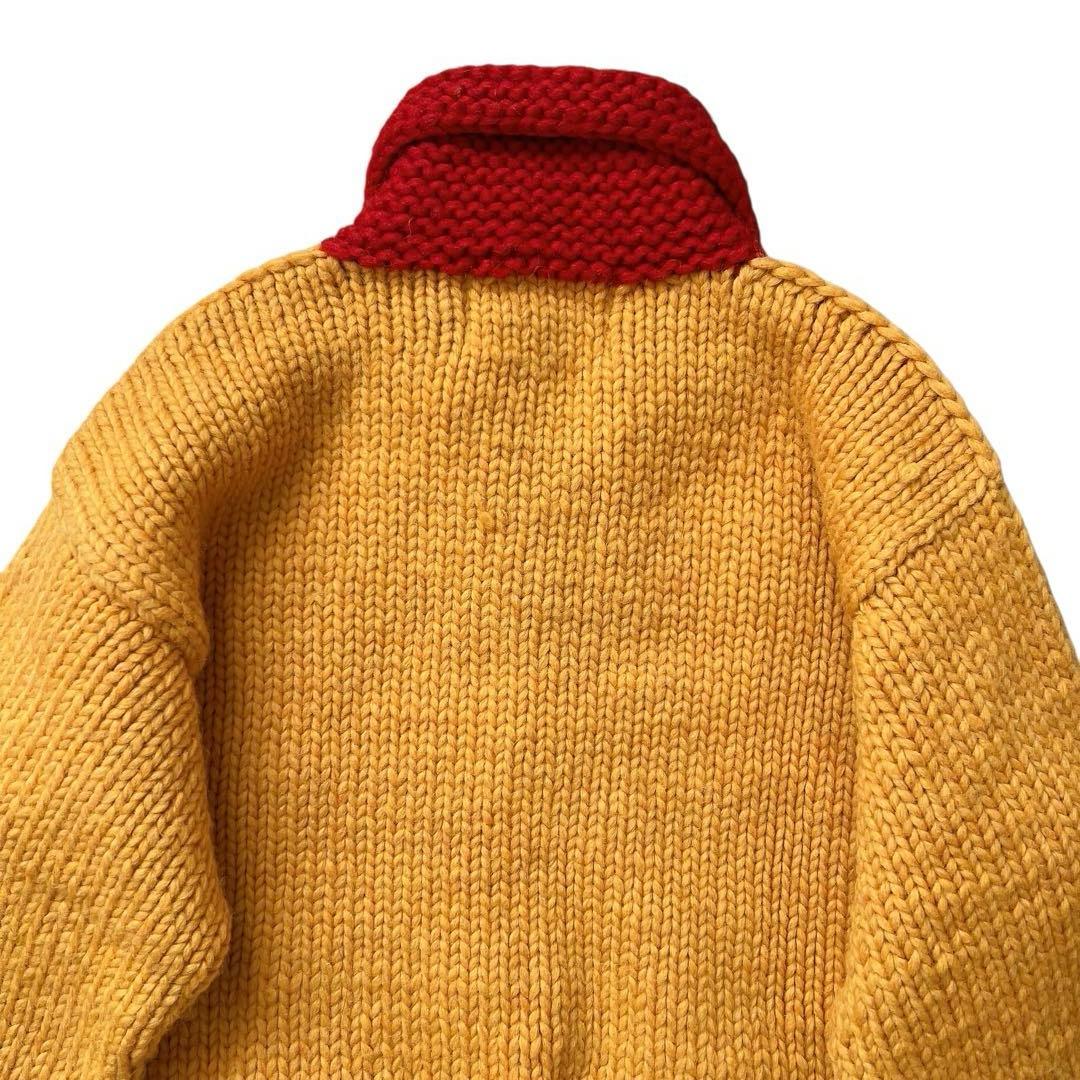 CANADIAN SWEATER　バイカラー　カウチン　ハンドニット　カナダ製