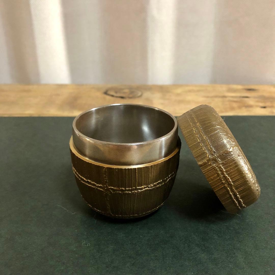 大岡緑作 鵬雲斎好 稲穂絵俵棗 共箱 茶道具 銀地