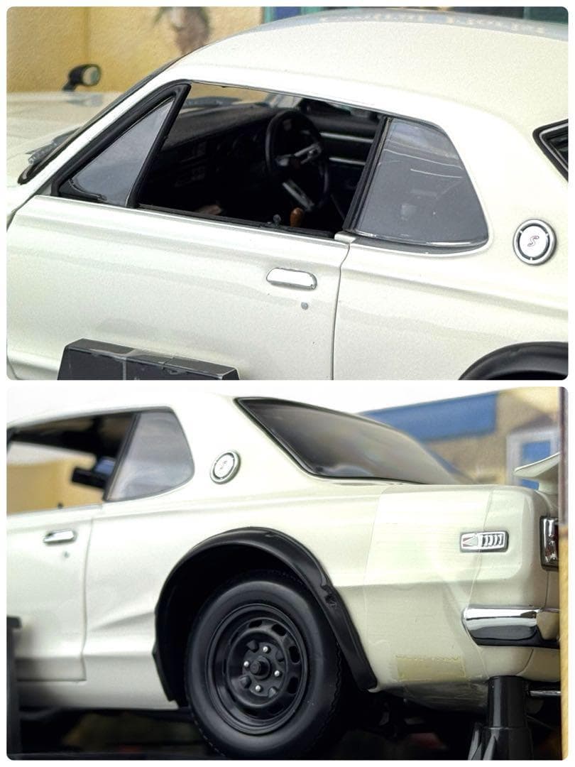 京商1/18日産スカイライン2000GT-R KPGC10 ホワイト ハコスカ