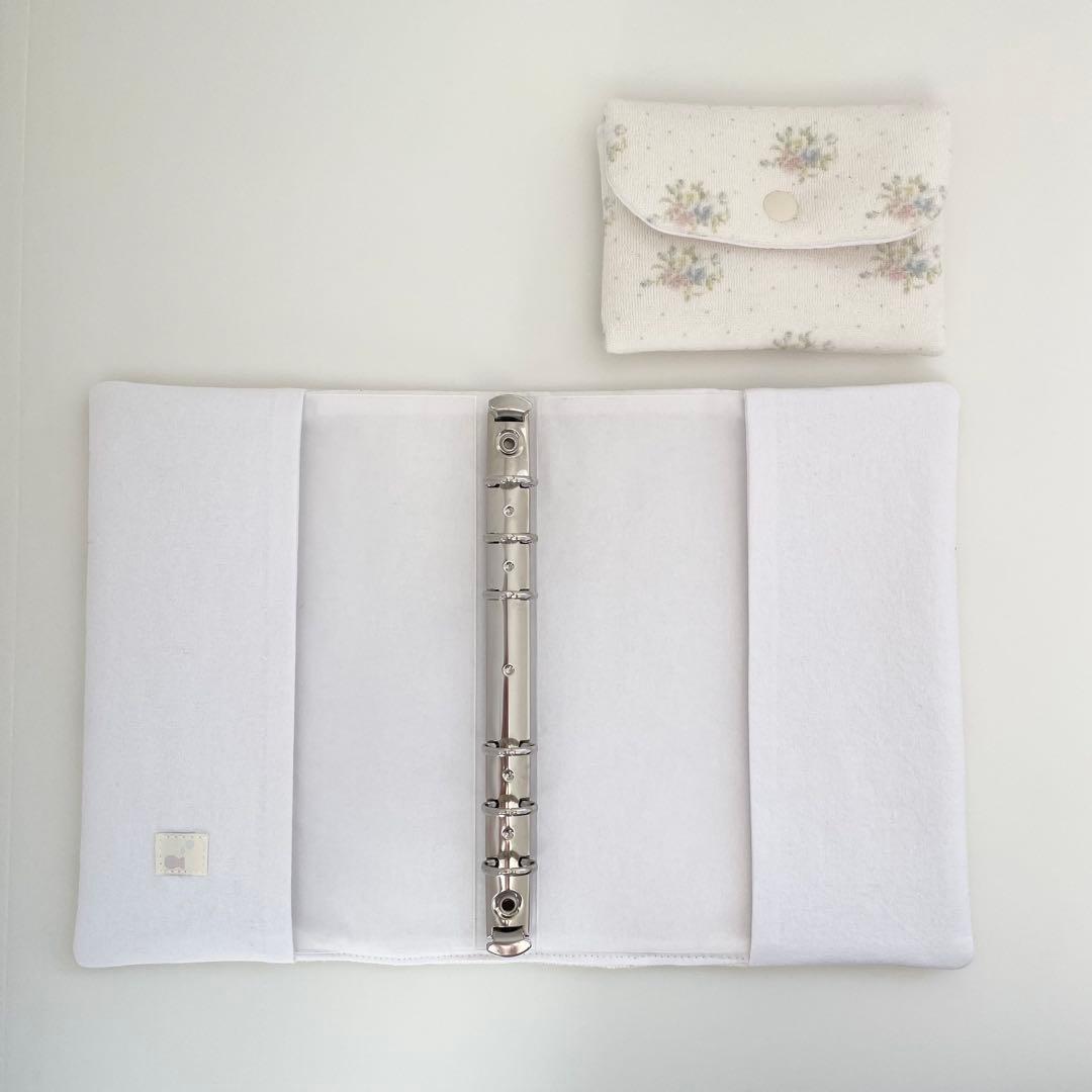 早い者勝ち　韓国　バインダー　カバー　貯金　現金管理　お花　ガーゼ地　ミニポーチ