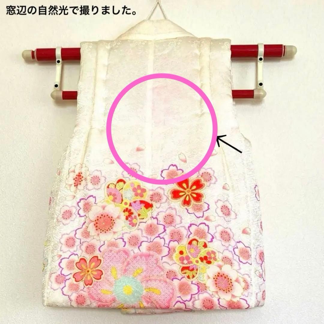 専用　七五三　正絹　被布　日本製　バック　草履　千歳飴袋　4点セット　少々訳あり