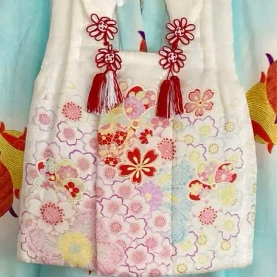 専用　七五三　正絹　被布　日本製　バック　草履　千歳飴袋　4点セット　少々訳あり